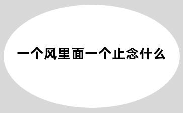 一个风里面一个止念什么