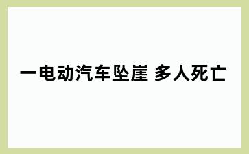 一电动汽车坠崖 多人死亡