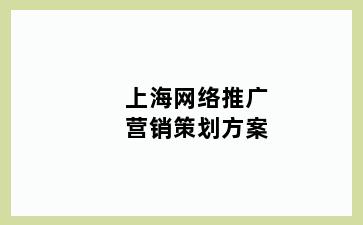 网络推广营销策划方案