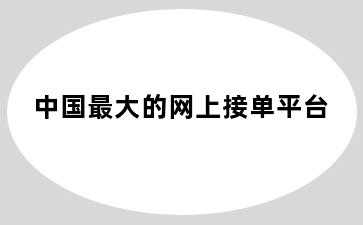 中国最大的网上接单平台