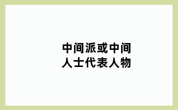 中间派或中间人士代表人物