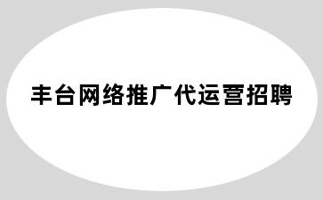 丰台网络推广代运营招聘