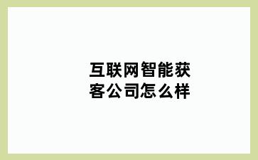 互联网智能获客公司怎么样