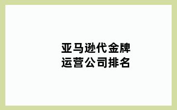 亚马逊代金牌运营公司排名