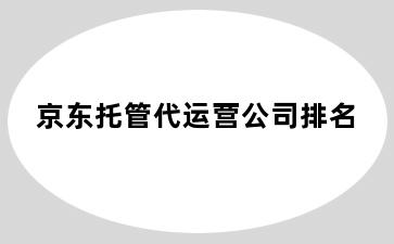 京东托管代运营公司排名