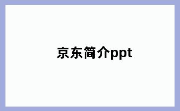 京东简介ppt