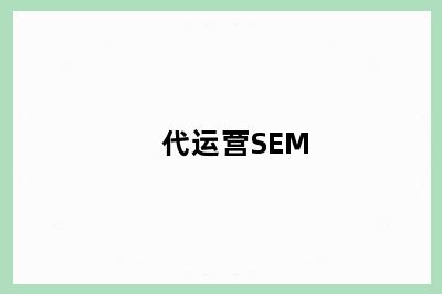 代运营SEM