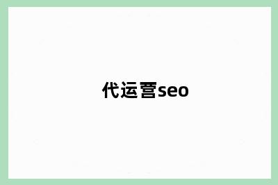 代运营seo