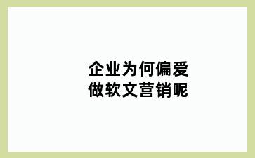 企业为何偏爱做软文营销呢