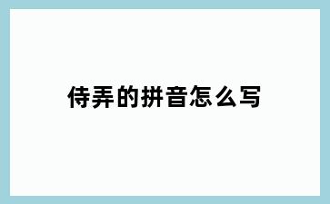 侍弄的拼音怎么写