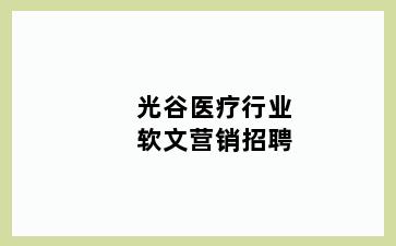 光谷医疗行业软文营销招聘