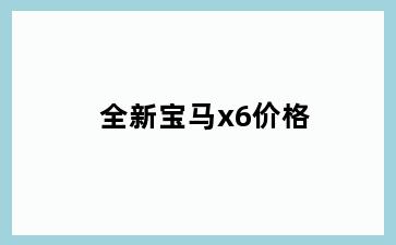 全新宝马x6价格