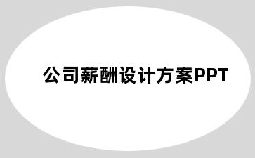 公司薪酬设计方案PPT