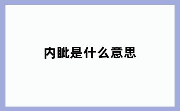 内眦是什么意思