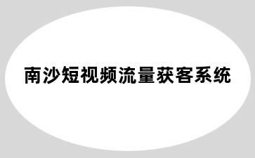 南沙短视频流量获客系统