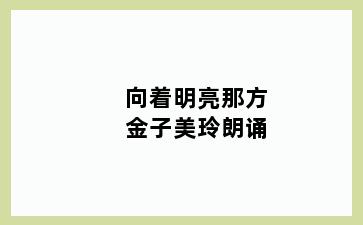 向着明亮那方金子美玲朗诵