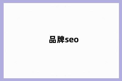 品牌seo