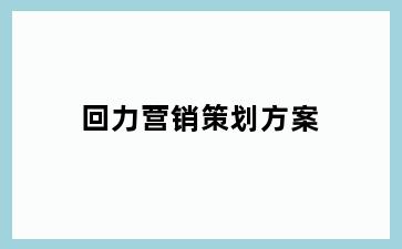 回力营销策划方案