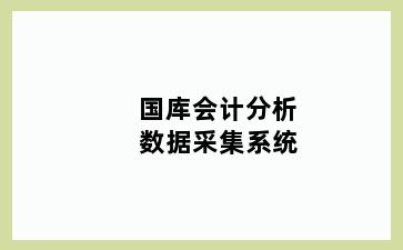 国库会计分析数据采集系统