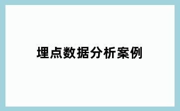 埋点数据分析案例