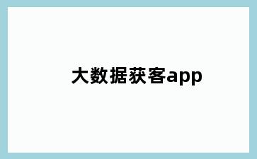 大数据获客app