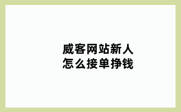 威客网站新人怎么接单挣钱