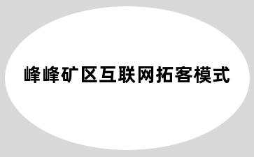 峰峰矿区互联网拓客模式