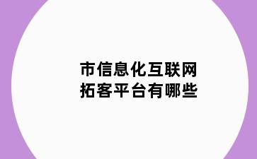 市信息化互联网拓客平台有哪些