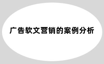 广告软文营销的案例分析