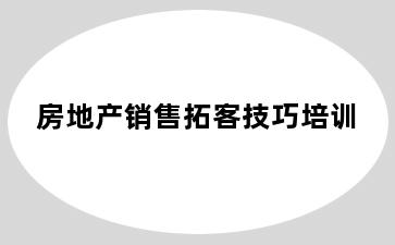 房地产销售拓客技巧培训