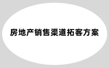 房地产销售渠道拓客方案