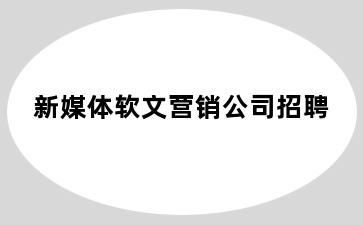 新媒体软文营销公司招聘