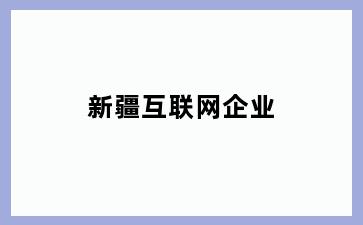 新疆互联网企业