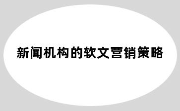 新闻机构的软文营销策略