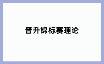 晋升锦标赛理论