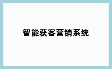 智能获客营销系统