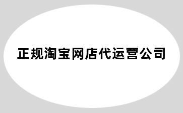 正规淘宝网店代运营公司