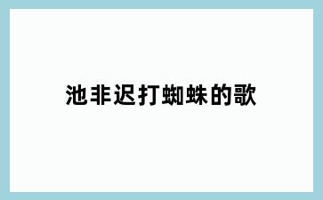 池非迟打蜘蛛的歌