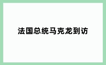 法国总统马克龙到访