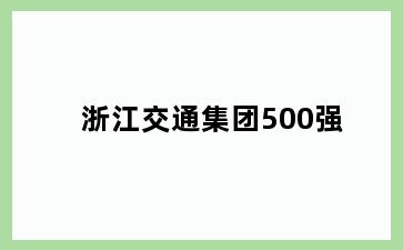 浙江交通集团500强