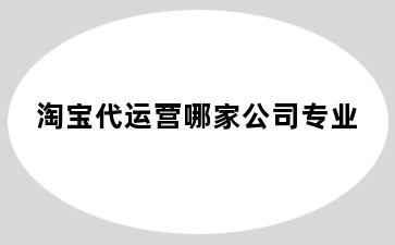 淘宝代运营哪家公司专业