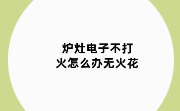 炉灶电子不打火怎么办无火花