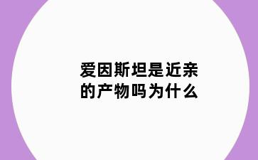 爱因斯坦是近亲的产物吗为什么