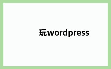 玩wordpress