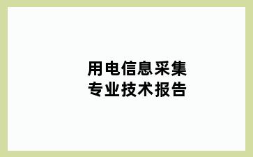 用电信息采集专业技术报告