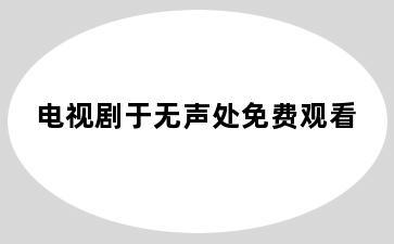 电视剧于无声处免费观看