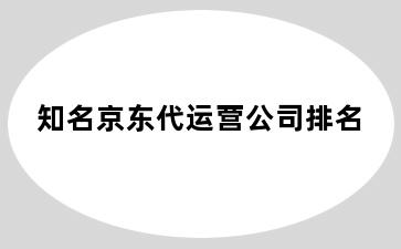 知名京东代运营公司排名