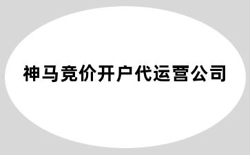 神马竞价开户代运营公司