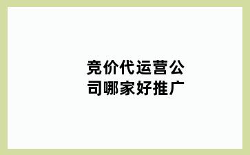 竞价代运营公司哪家好推广