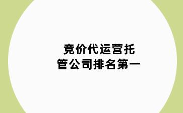 竞价代运营托管公司排名第一